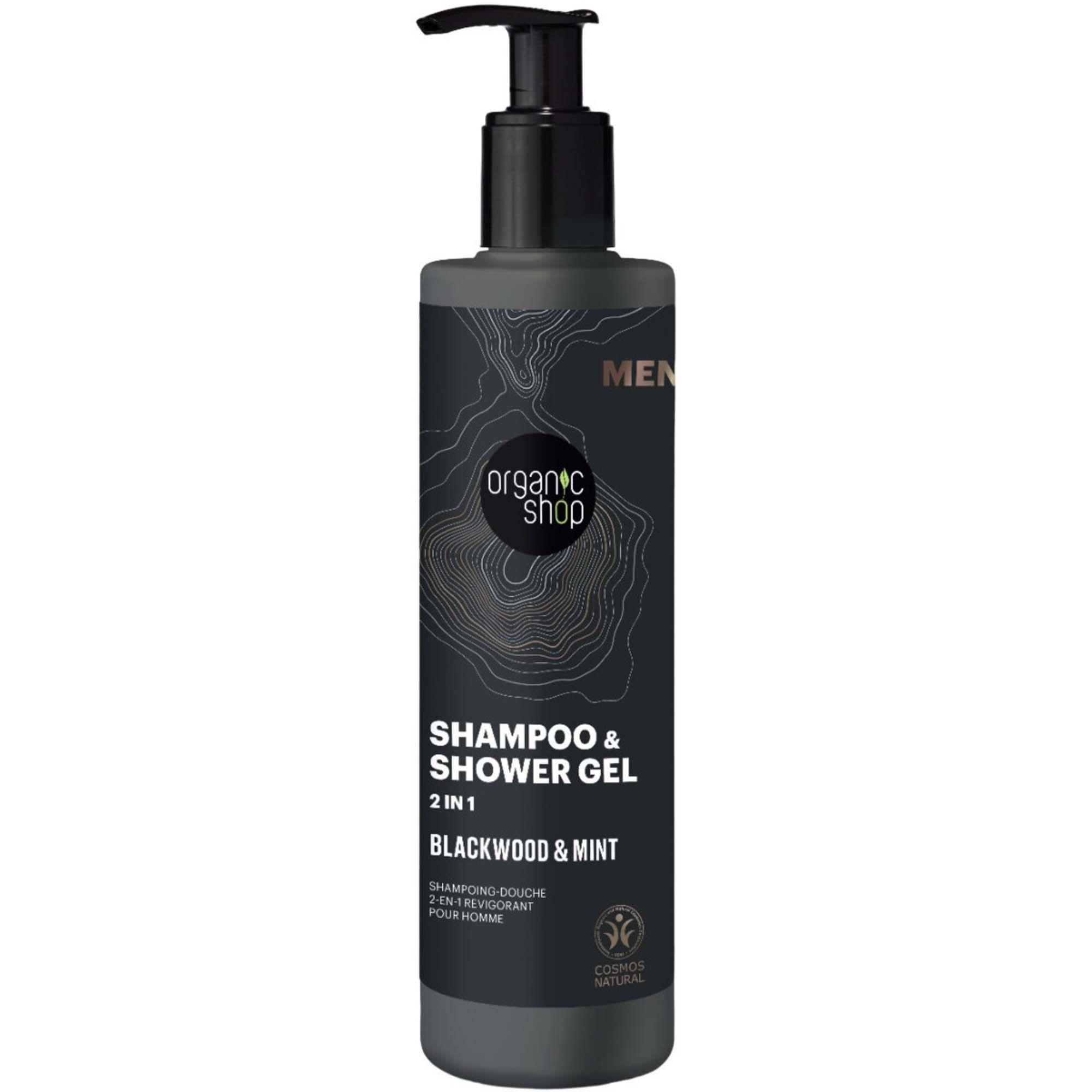 Organic Shop Shampoo & Shower Gel 2 in 1 Blackwood & Mint 280 ml