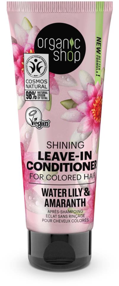 Organic Shop Shining Leave-In Conditioner Water Lily & Amaranth 75 ml