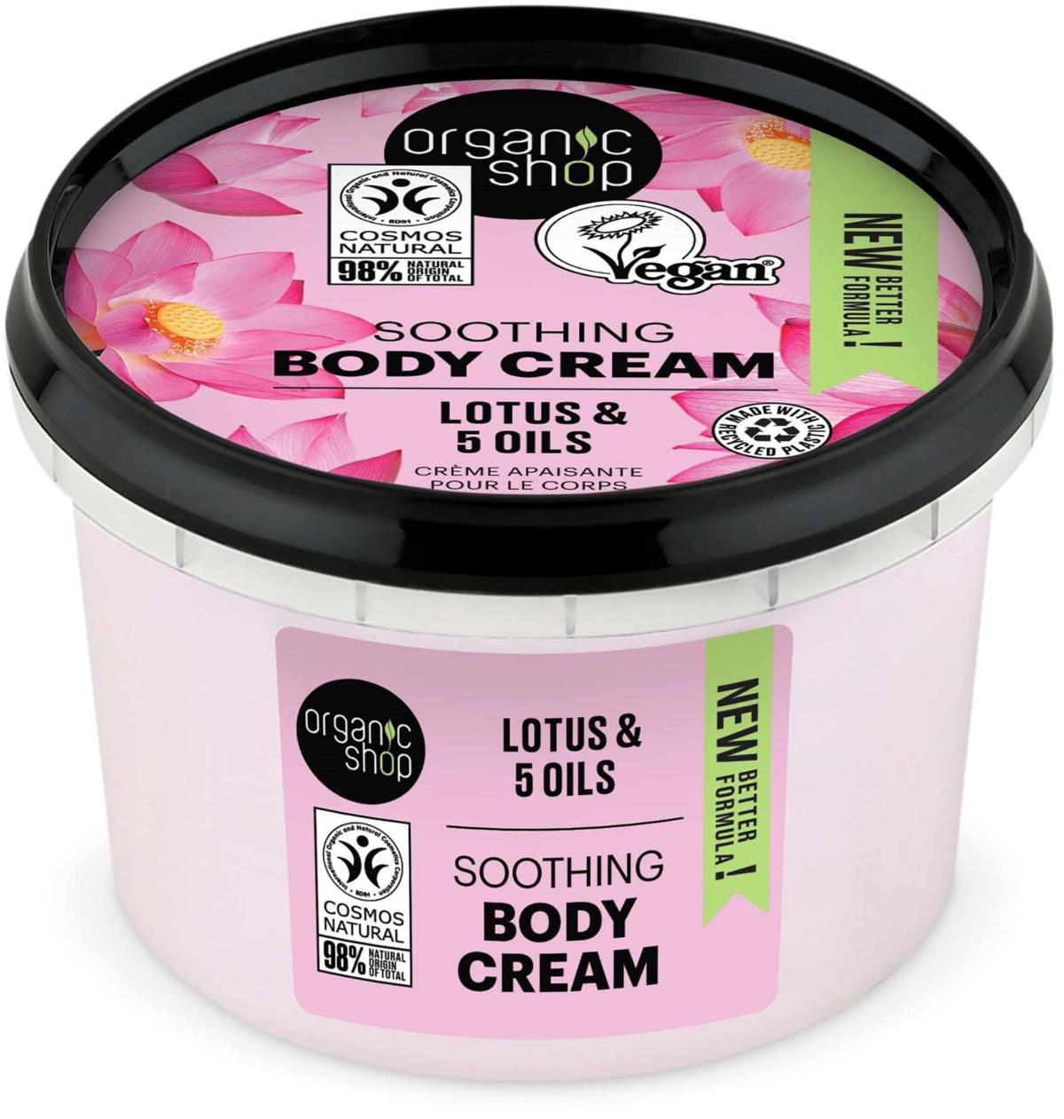 Organic Shop Soothing Body Cream Lotus & 5 Oils 250 ml