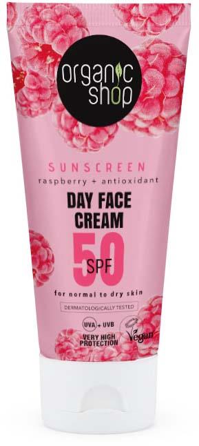Organic Shop Sunscreen Day Face Cream SPF50 Normal to Dry Skin 50 ml