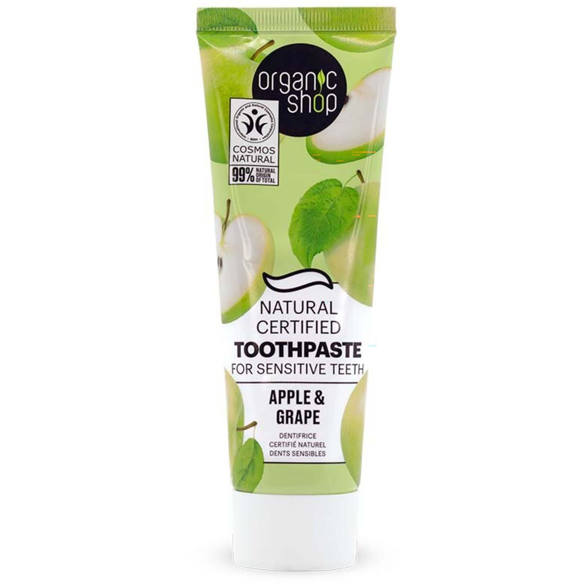 Organic Shop Toothpaste For Sensitive Teeth Apple & Grape 100 g