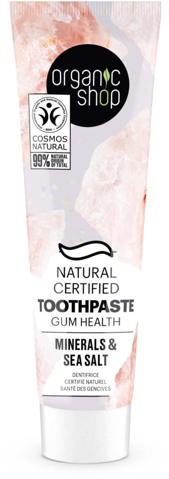Organic Shop Toothpaste Gum Health Minerals & Salt 100 g