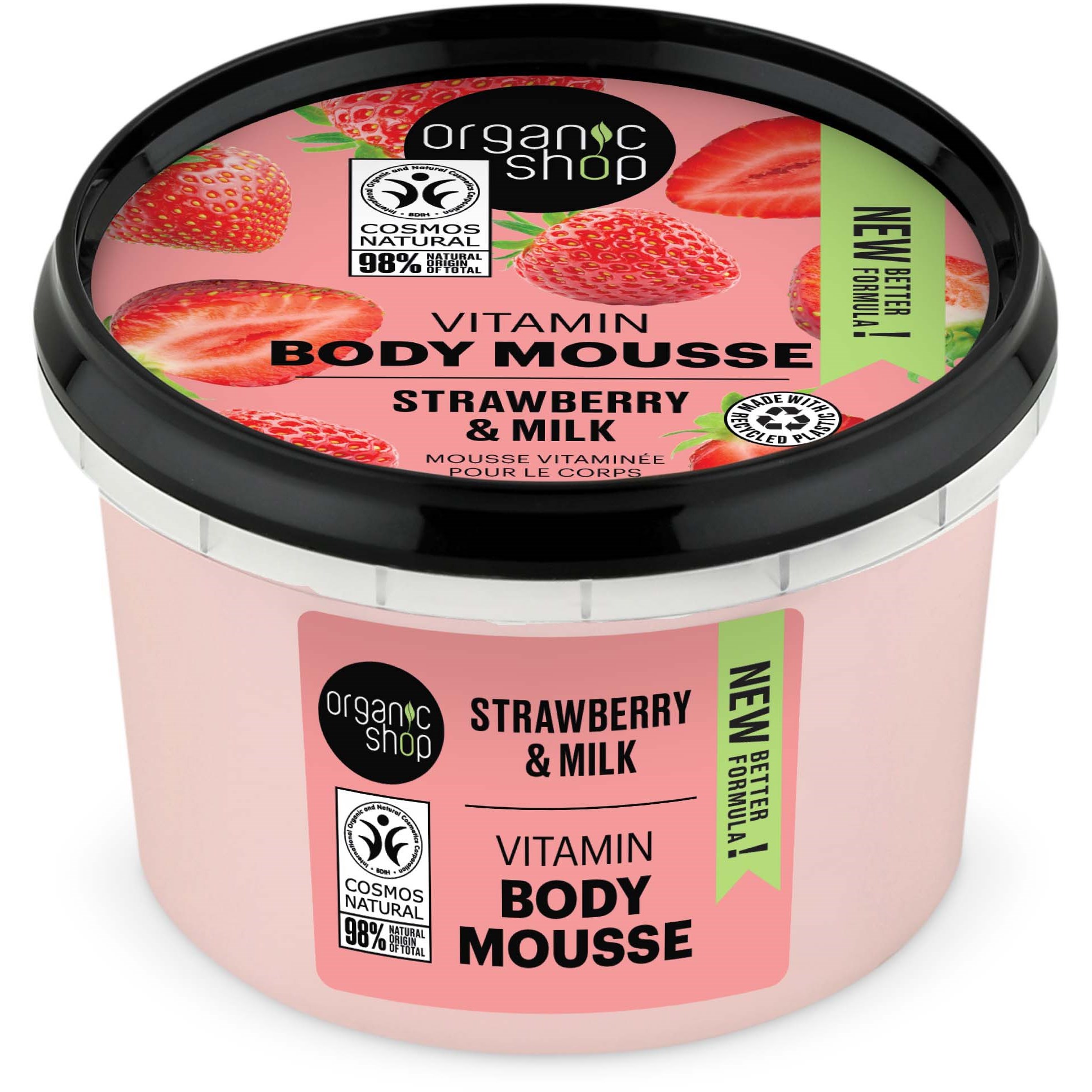 Läs mer om Organic Shop Body Mousse Strawberry & Milk 250 ml