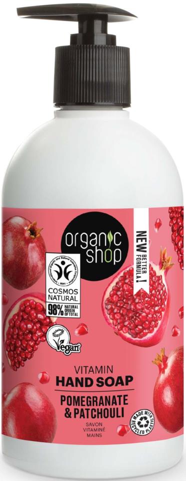 Organic Shop Vitamin Hand Soap Pomegranate and Patchouli 500 ml