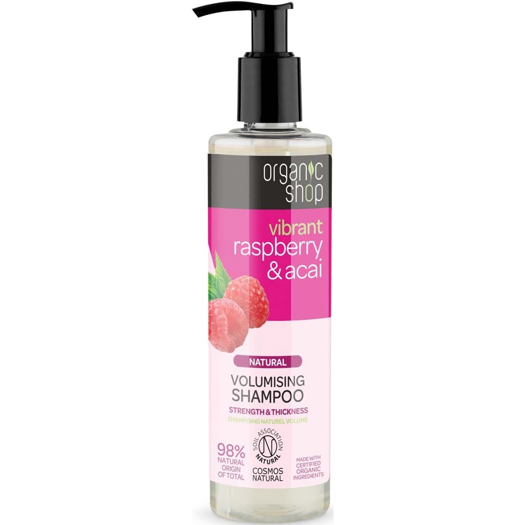 Läs mer om Organic Shop Volumising Shampoo Raspberry & Acai 280 ml
