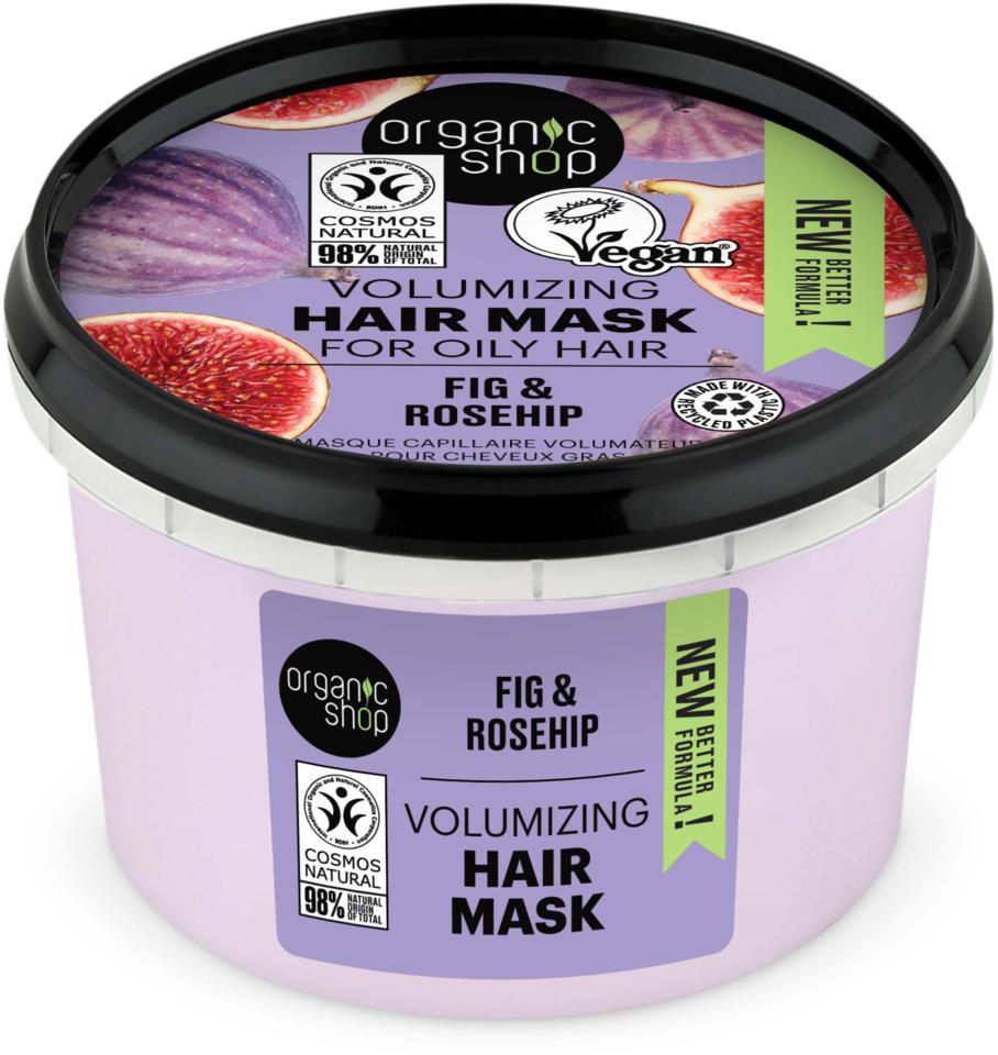 Organic Shop Volumizing Hair Mask Fig & Rosehip 250 ml
