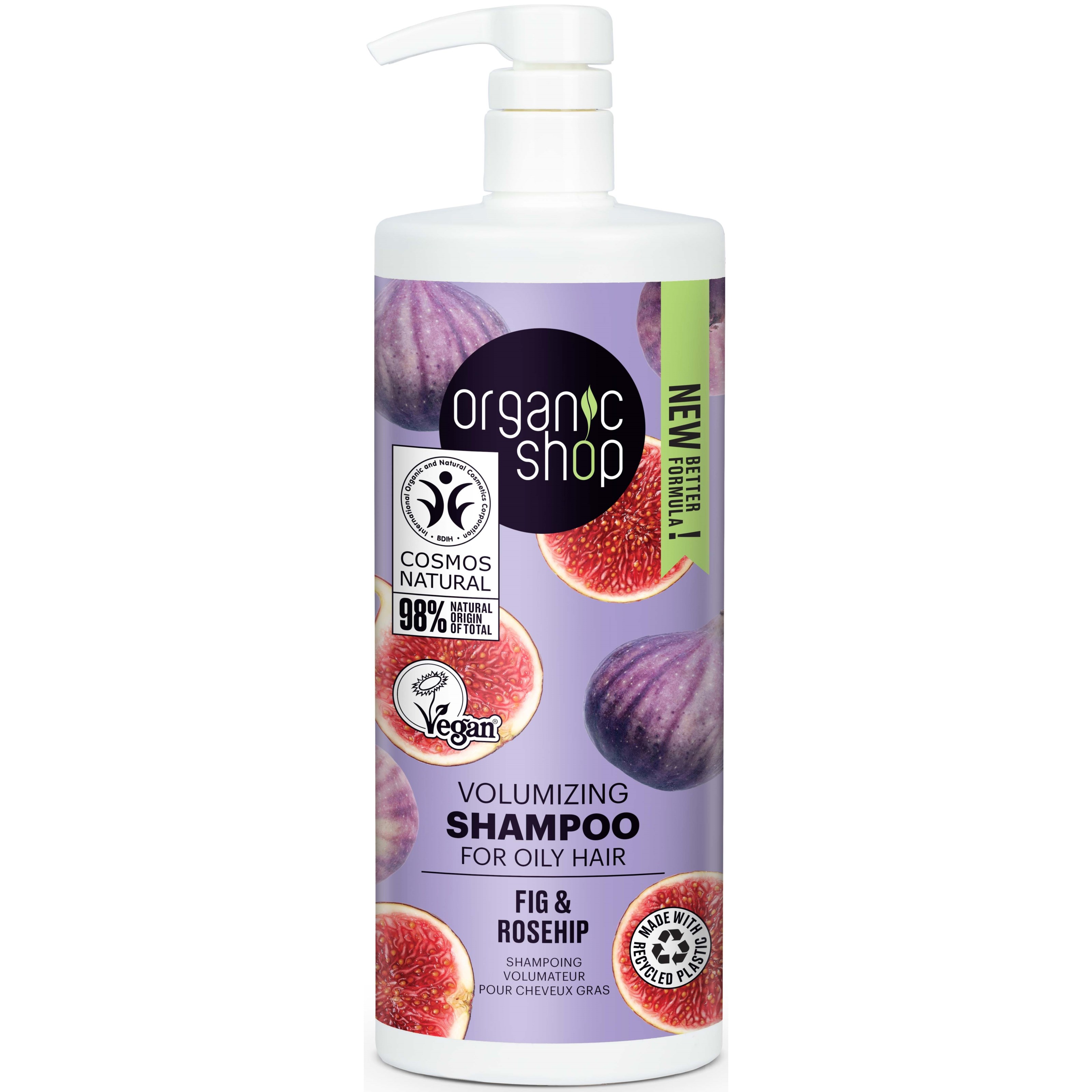 Läs mer om Organic Shop Volumizing Shampoo Fig & Rosehip 1000 ml