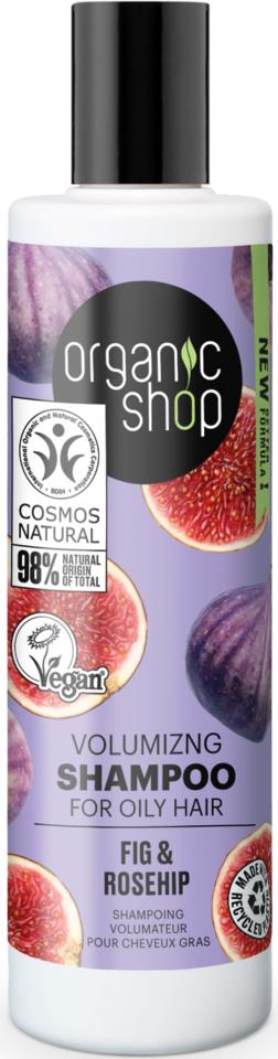 Organic Shop Volumizing Shampoo Fig & Rosehip 280 ml