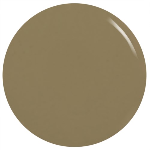En solid, rund, beige farge med refleksjon øverst til høyre.