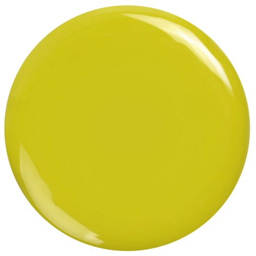 En glänsande gulgröngul sfär, slät med reflektioner, troligtvis en tennisboll eller liknande boll.