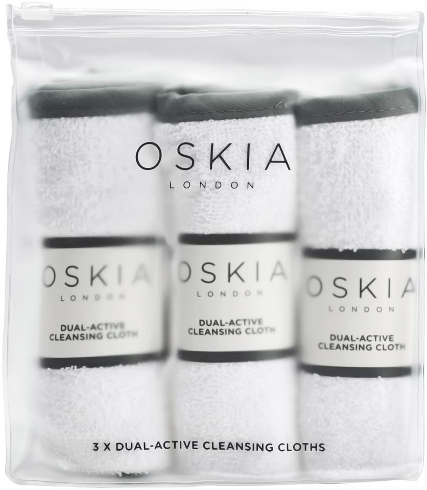 OSKIA Dual-Active Cleansing Cloths 3pcs