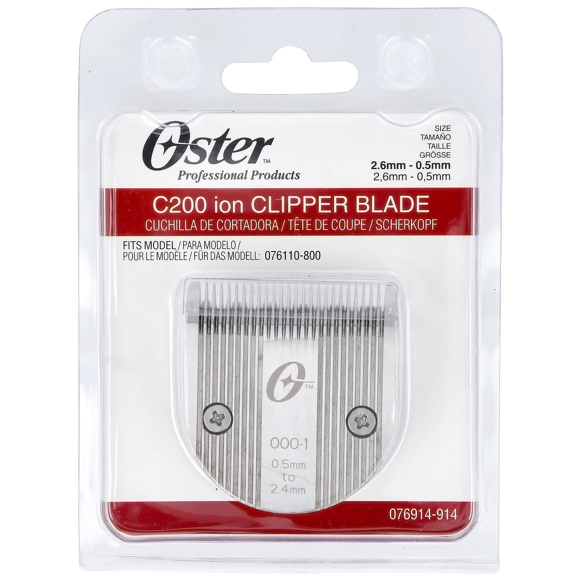 Oster C200 Ion Clipper Blade 0,5-2,6 mm