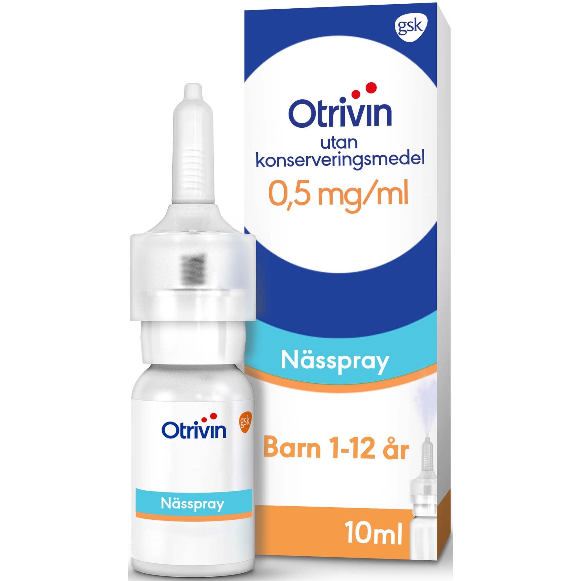 Otrivin Nässpray utan konserveringsmedel 0,5mg/ml 10 ml