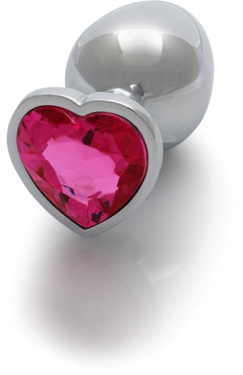 Ouch! by Shots Heart Gem Butt Plug - Medium - Silver/Rubellite Pink Medium | lyko.com Ouch! by Shots Heart Gem Butt Plug - Medium - Silver/Rubellite Pink Medium | lyko.com