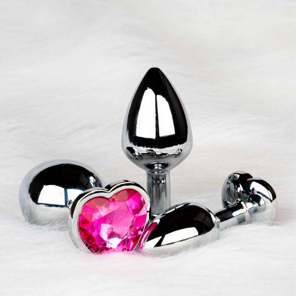 Ouch! by Shots Heart Gem Butt Plug - Medium - Silver/Rubellite Pink Medium | lyko.com Ouch! by Shots Heart Gem Butt Plug - Medium - Silver/Rubellite Pink Medium | lyko.com