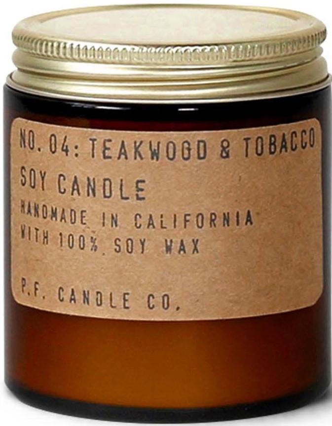 P.F. Candle Co. Teakwood & Tobacco Mini Soy Candle 99 g