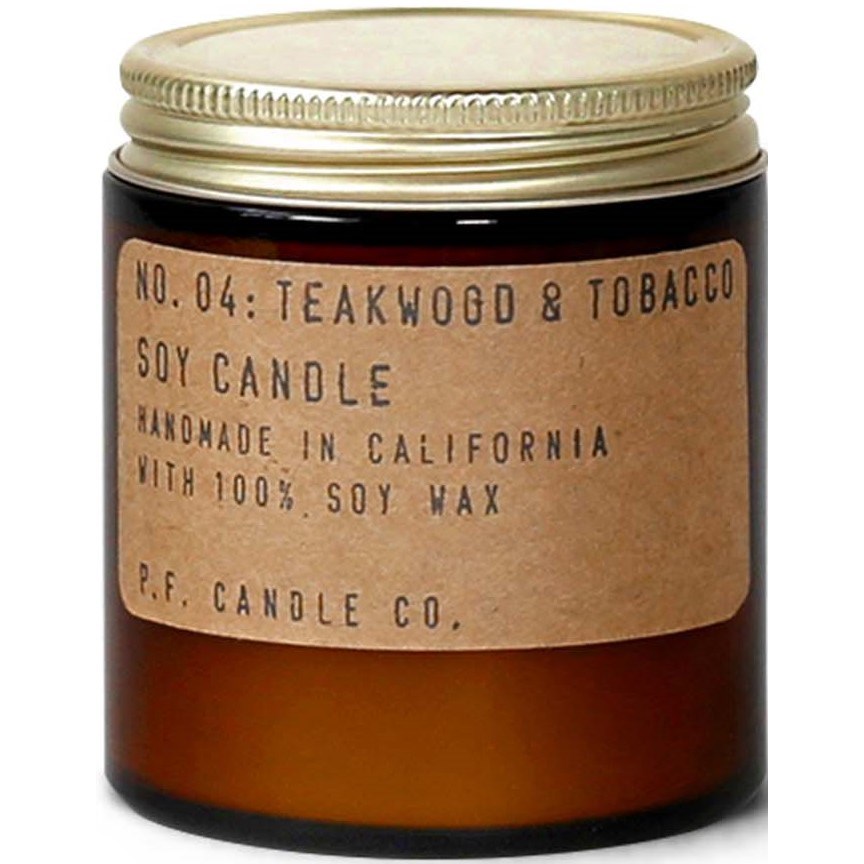 Läs mer om P.F. Candle Co. Teakwood & Tobacco Mini Soy Candle 99 g