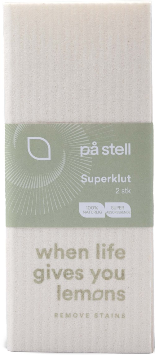 På Stell Superklut Med Banderoll 2 pcs