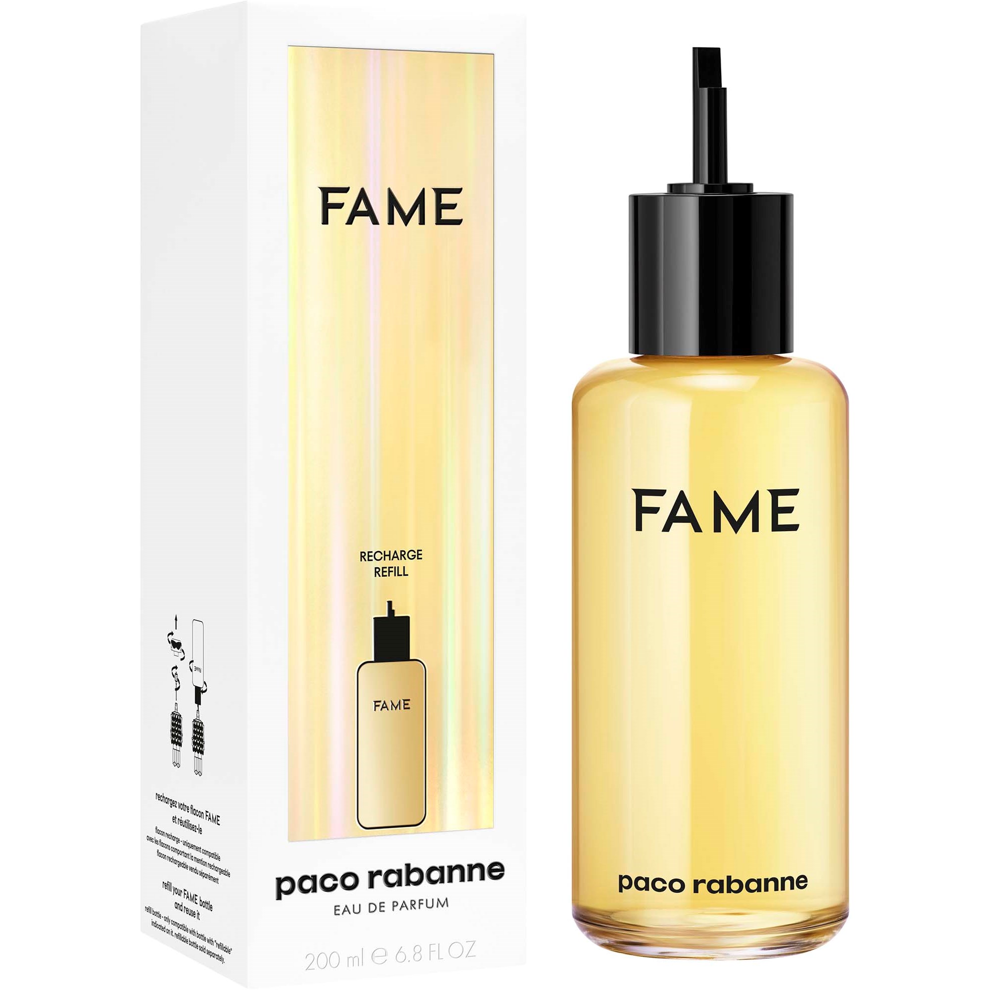 Alternativ bild 1 för Rabanne Fame Eau de Parfum refill bottle  200 ml