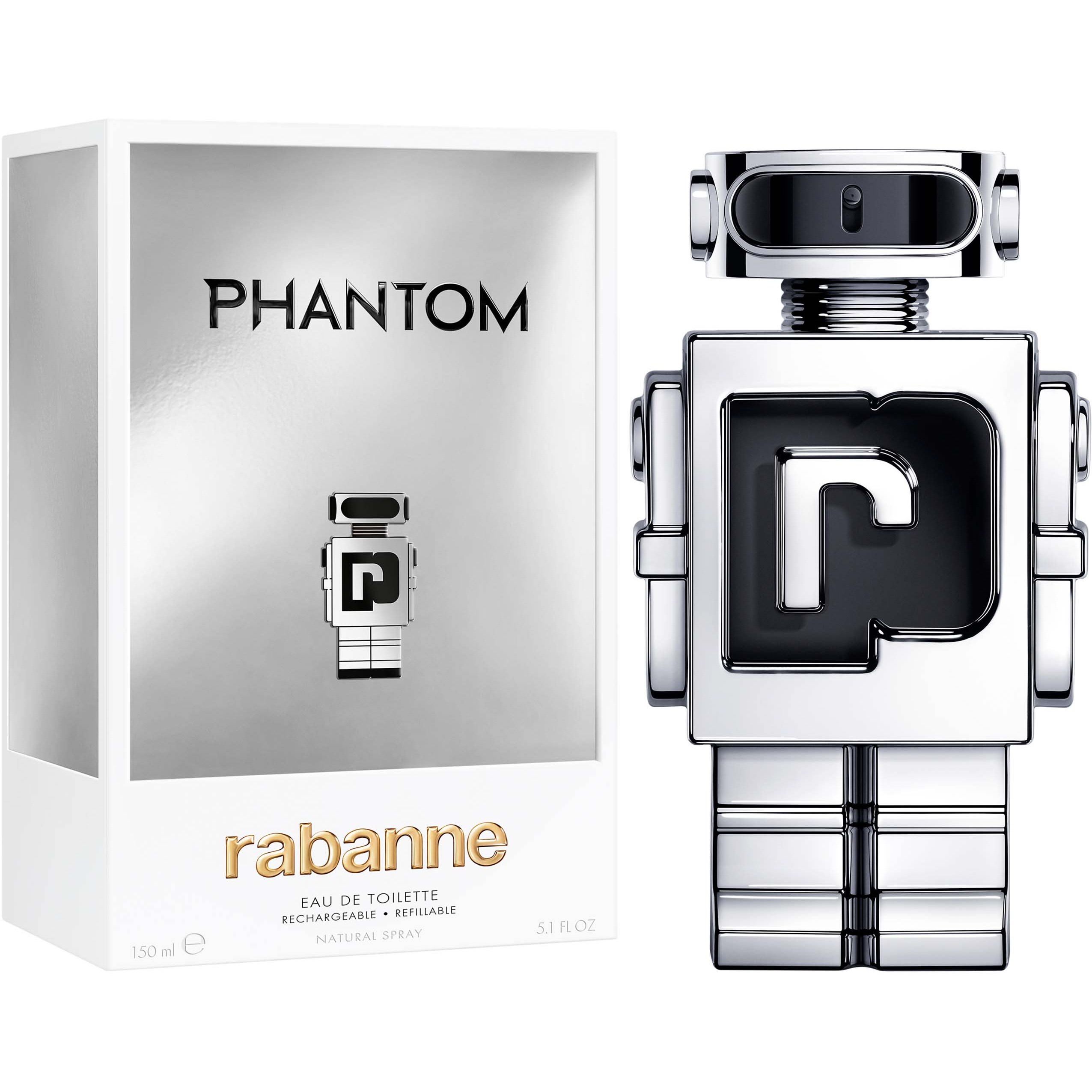 Alternativ bild 1 för Paco Rabanne Phantom Rechargeable Refillable EDT 150 ml