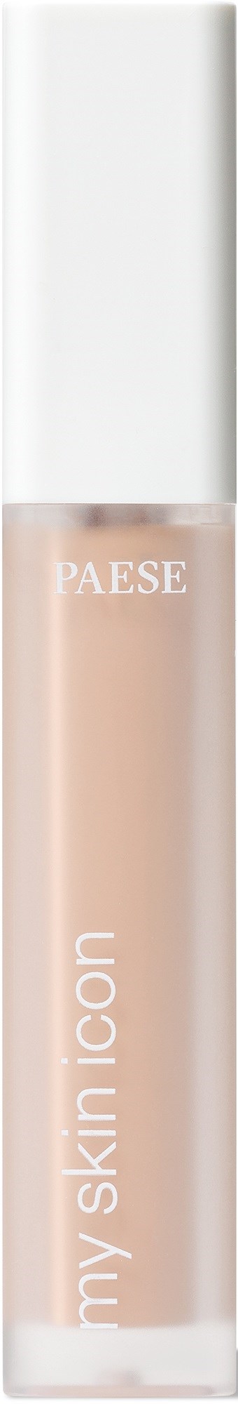 Ein beiger Lippenstift mit weißem Deckel, beschriftet 'PAESE' und 'my Skin ICON'.