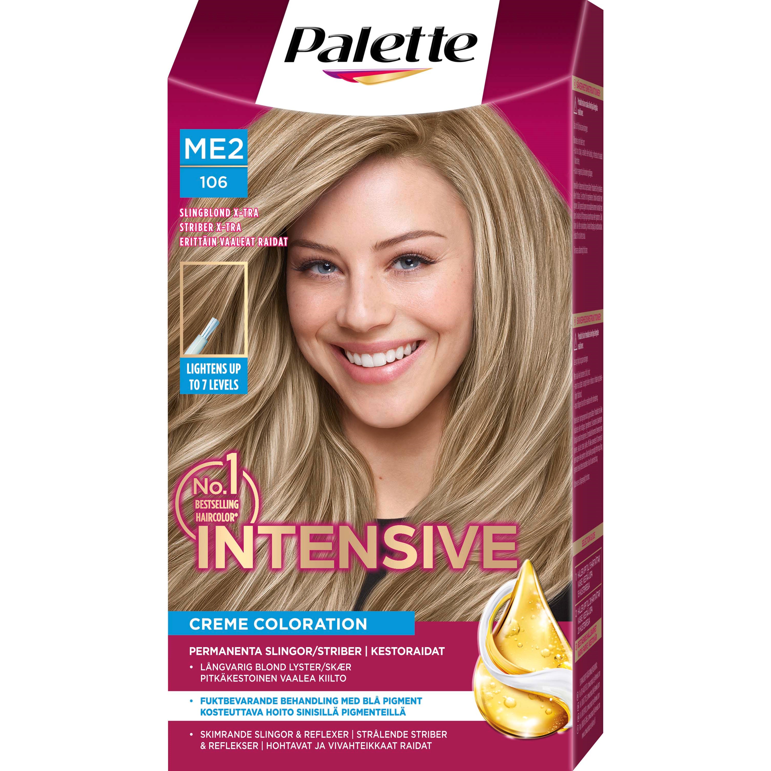 Schwarzkopf Palette Intensive Creme Coloration ME2 Slingblond Highlights billede