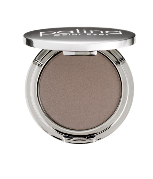Ett runt sminkprodukt med en beigefärgad insida, märkt 'palette' på ett svart lock.