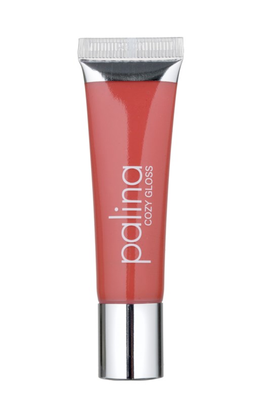 En rosa tub märkt 'padiya cozy gloss' med en silverlock.