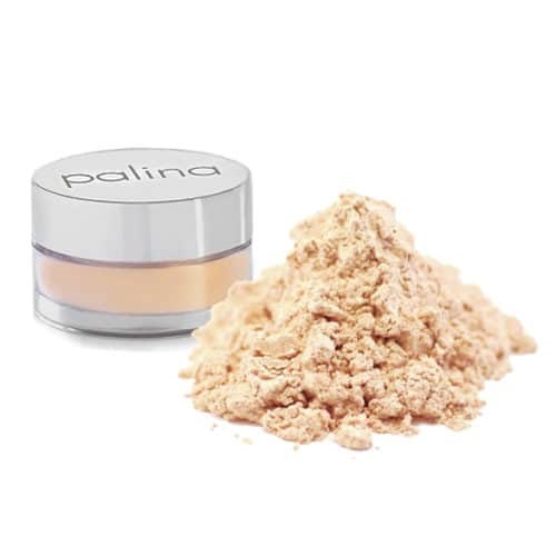 Ein Cremetiegel und eine Beule beigefarbiges Pulver, wahrscheinlich Make-up-Produkt mit weichen Texturen.