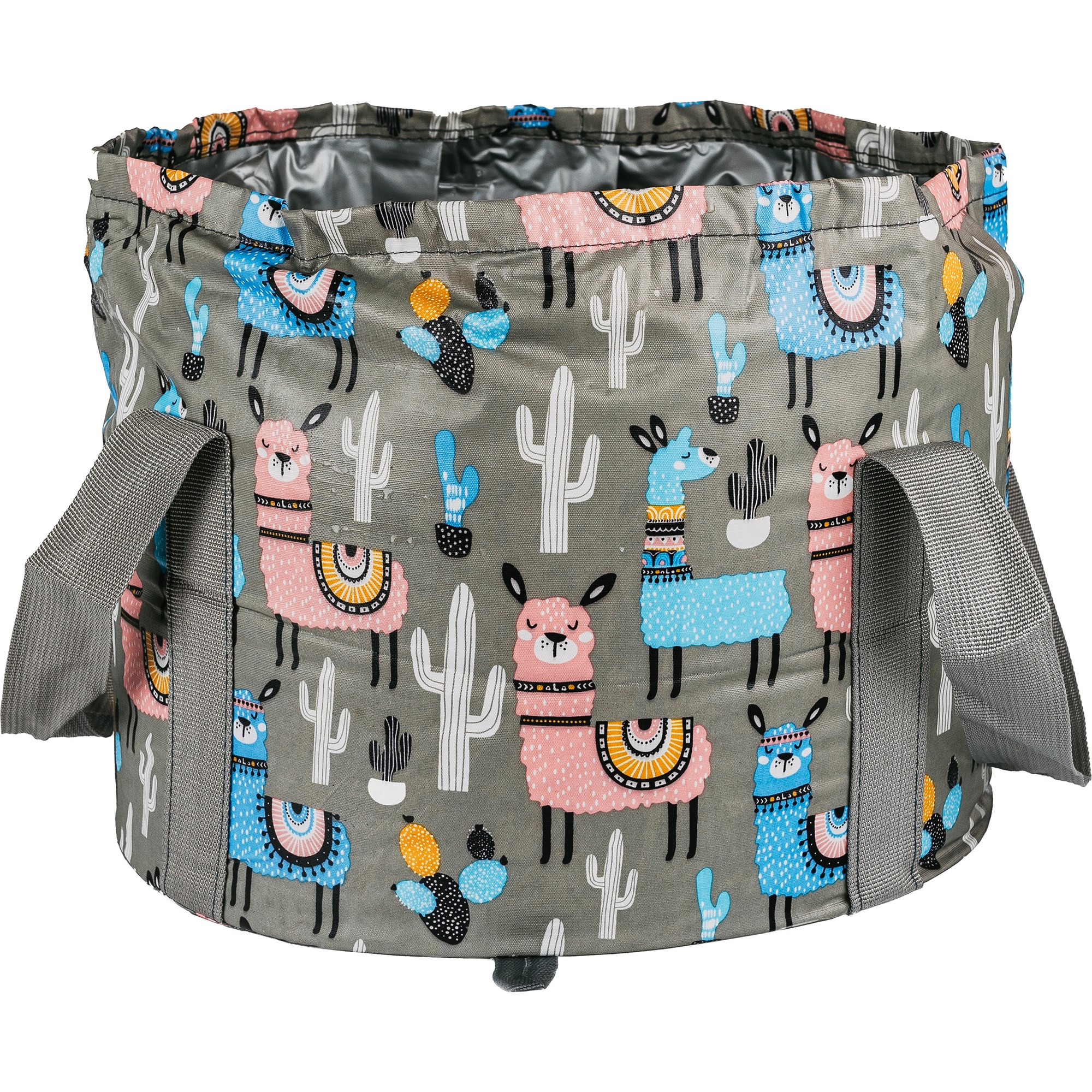 Palmetten Vikbart Fotbad Lama Grå