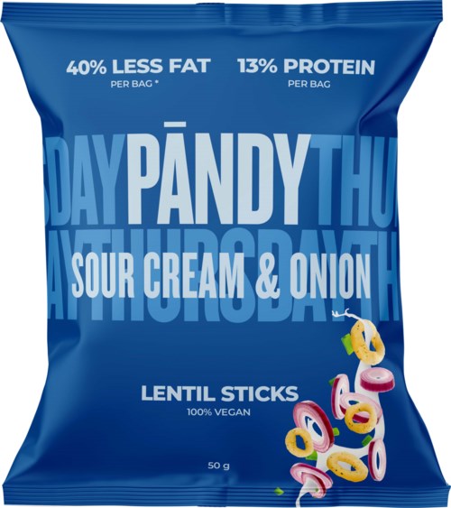 Pändy Lentil Rings Sourcream & Onion 50 g