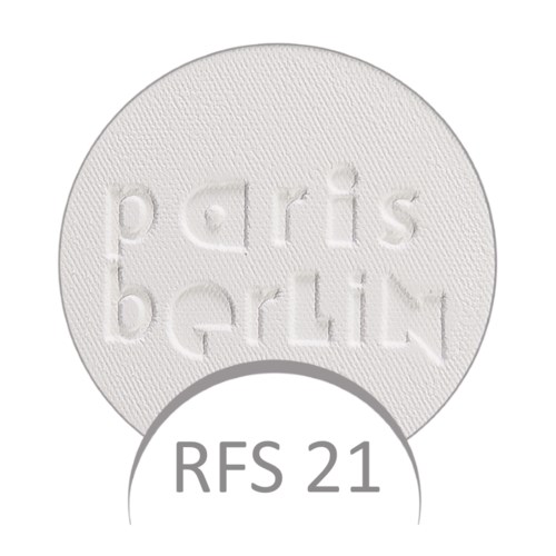 Okrągły biały przedmiot z wypukłym napisem "paris bertin" i tekstem "RFS 21" na mniejszym kole poniżej.