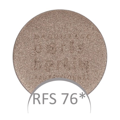 Okrągły, teksturowany beżowy przedmiot z małą etykietą z napisem "RFS 76*".