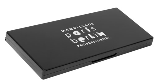 Czarna paleta makijażu z białym napisem 'Maquillage Paris Berlin Professionnel'.