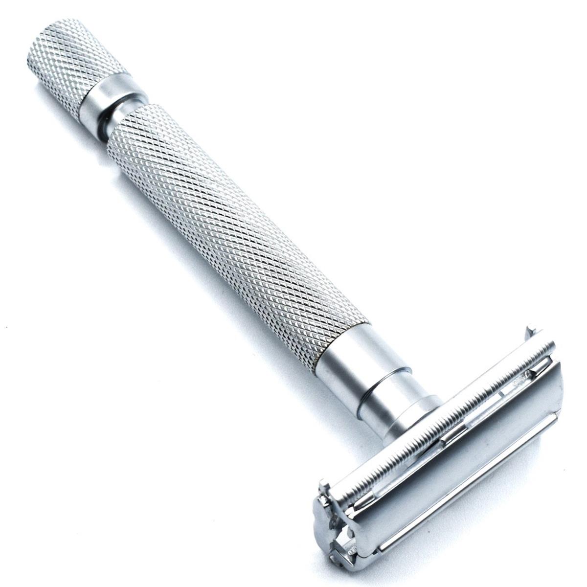 Parker Shaving 74R-SC Satin Chrome Textured Heavy Weight Butterfly Open ...
