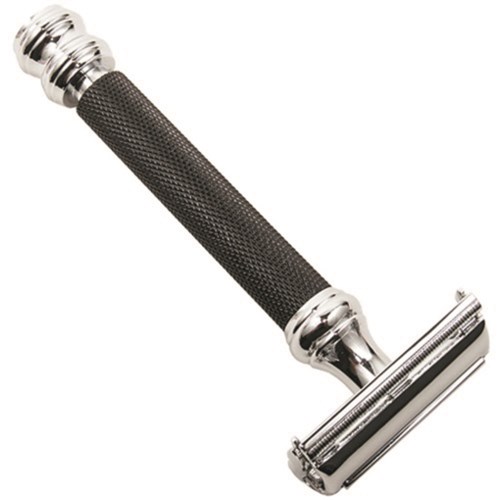 Parker Shaving Parker Shaving 76R- Ultra Heavyweight Black & Chrome Handle Buterfly Open Safety Razor