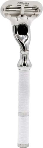 Parker Shaving 77L - Women's White & Chrome Handle Venus Compatible Razor