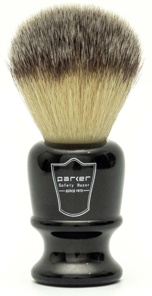 Parker Shaving Black Handle Synthetic Bristle Shave Brush