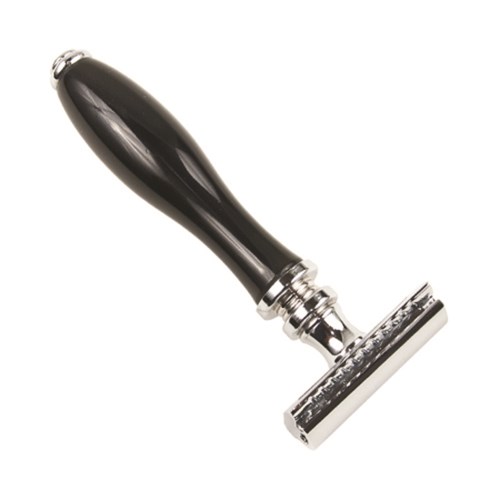 Parker Shaving Parker 111B - Black Resin Handle 3 Piece Safety Razor