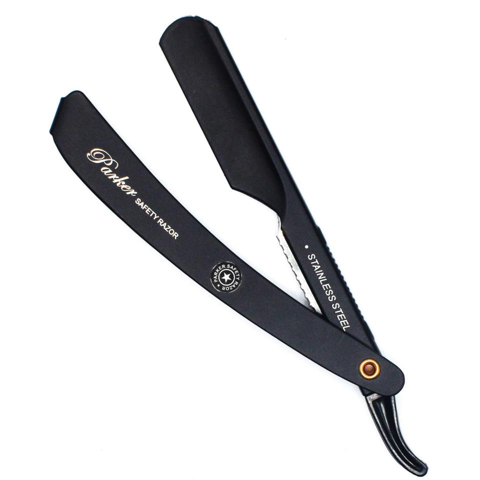 Push Up Razor Parker Shaving PTABK Adjustable Push w. 3 blade option Metal Black ...