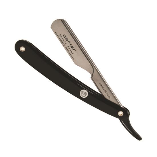 Strait Razor Handle Parker Shaving PTB - Black ABS Handle Push Type Barber/Straight Razor ...