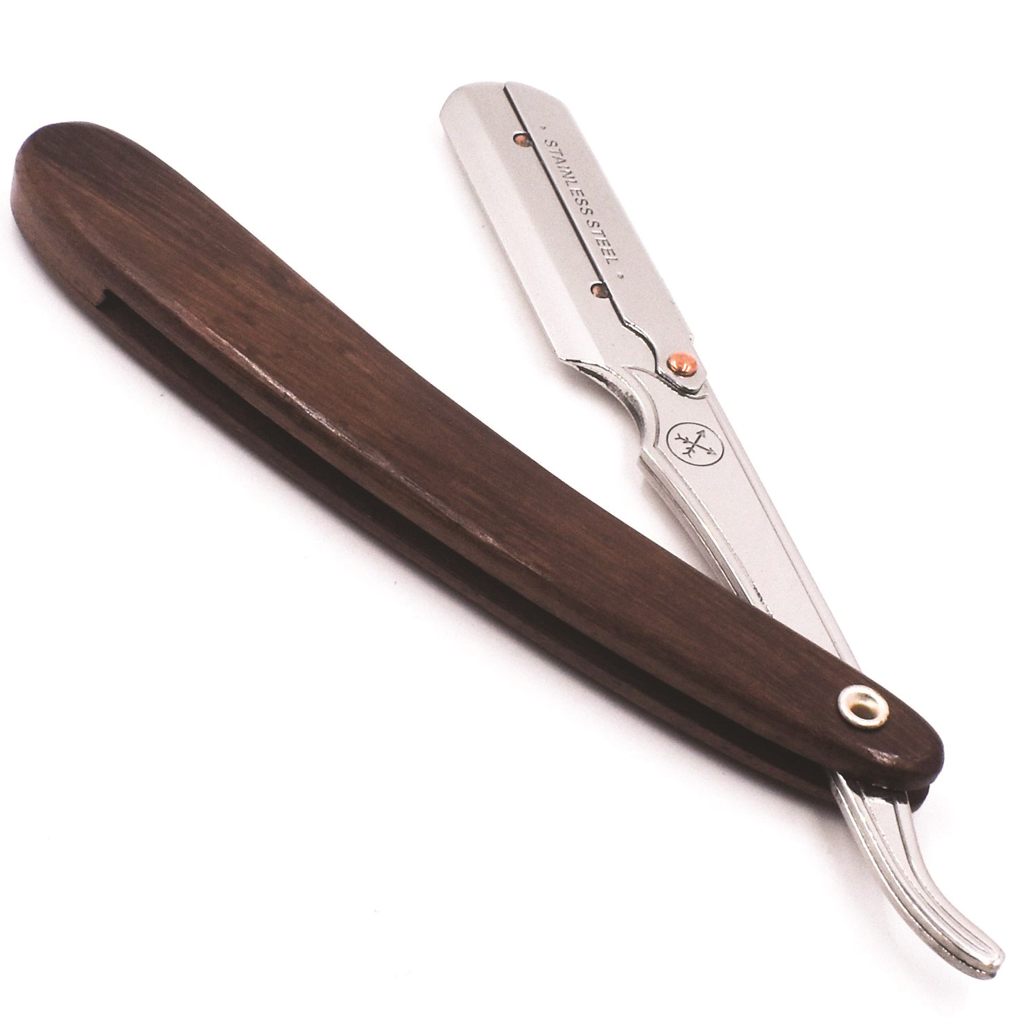 Läs mer om Parker Shaving SRDW- Dark Padauk Wood Handle Clip Type Barber/Straight