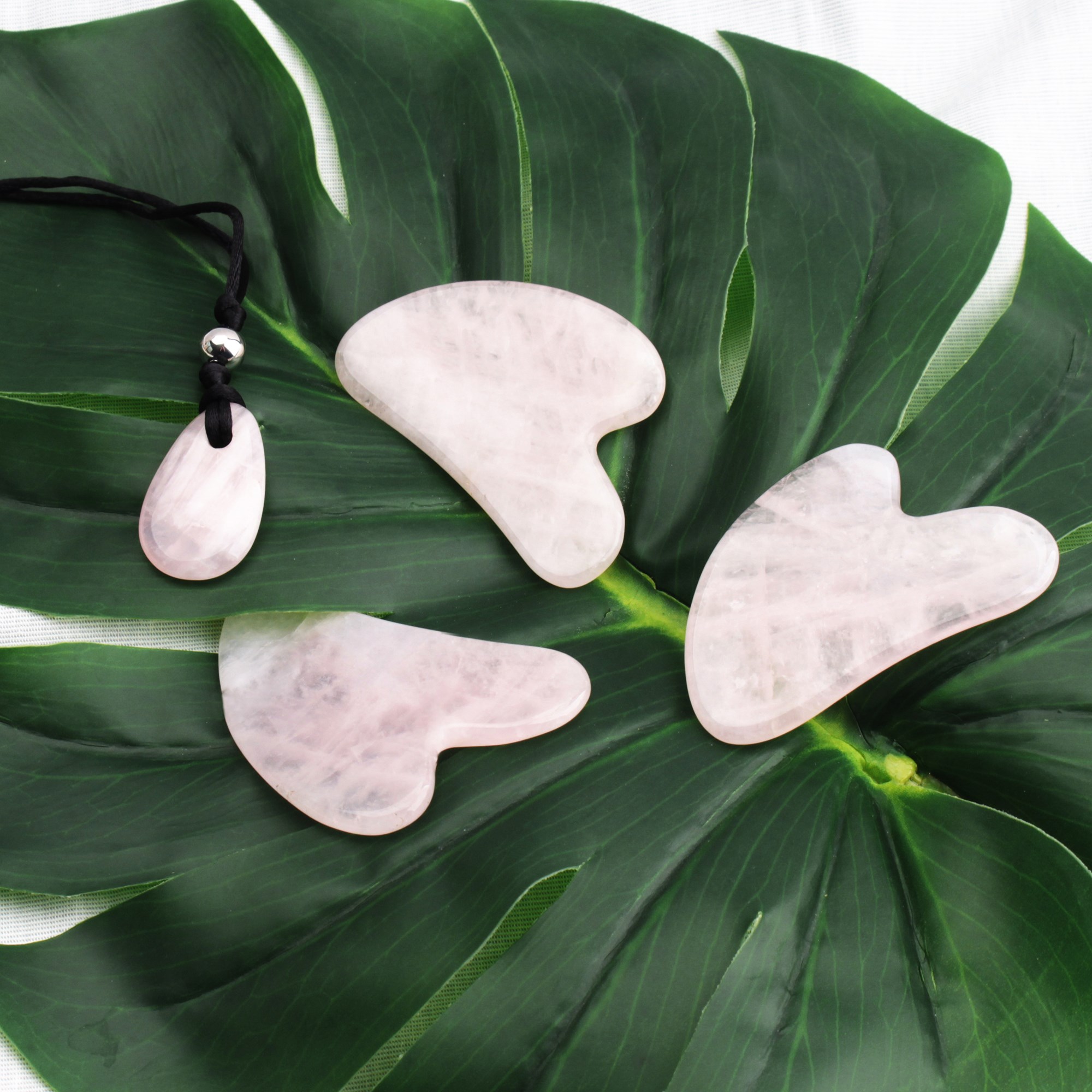 Parsa Beauty Nature Love Gua Sha Rose Quartz - kwarcowy kamień do masa (obrázok 3)