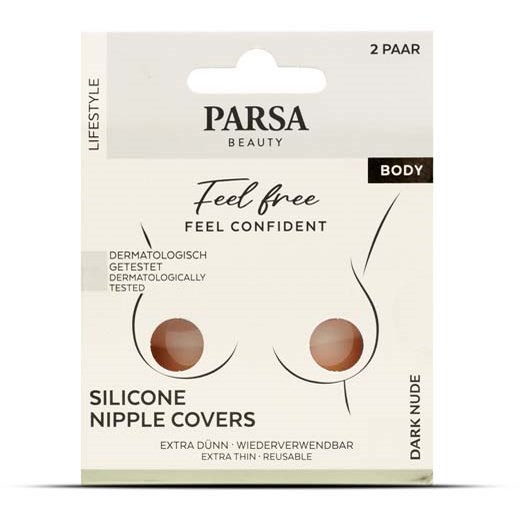Läs mer om Parsa Beauty No Bra Day 2 x Silicone Nipple Covers Dark Nude