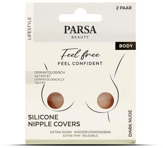 Parsa Beauty No Bra Day 2 x Silicone Nipple Covers Dark Nude