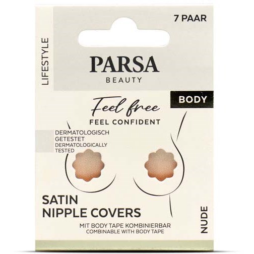 Läs mer om Parsa Beauty No Bra Day 7 x Satin Nipple Covers Nude