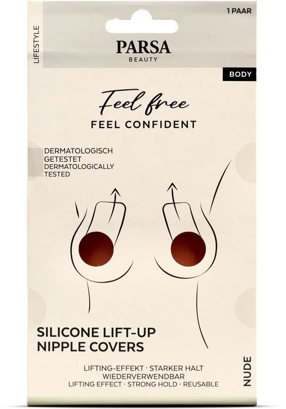 Parsa Beauty No Bra Day Silicone Lift-Up Nipple Covers Nude