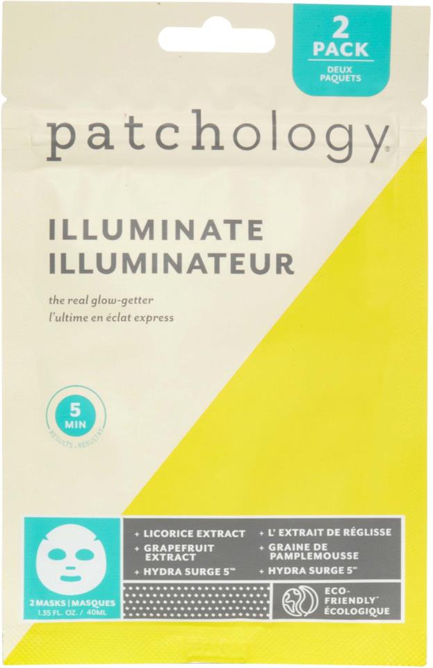 Patchology FlashMasque Illuminate 2 Pack Sheet Mask Duo