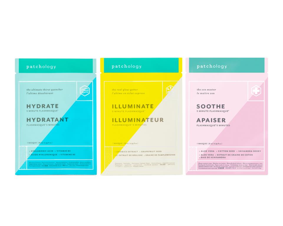 Patchology Perfect Weekend FlashMasque Sheet Mask Trio (1-Hydrate, 1-Illuminate & 1-Soothe)