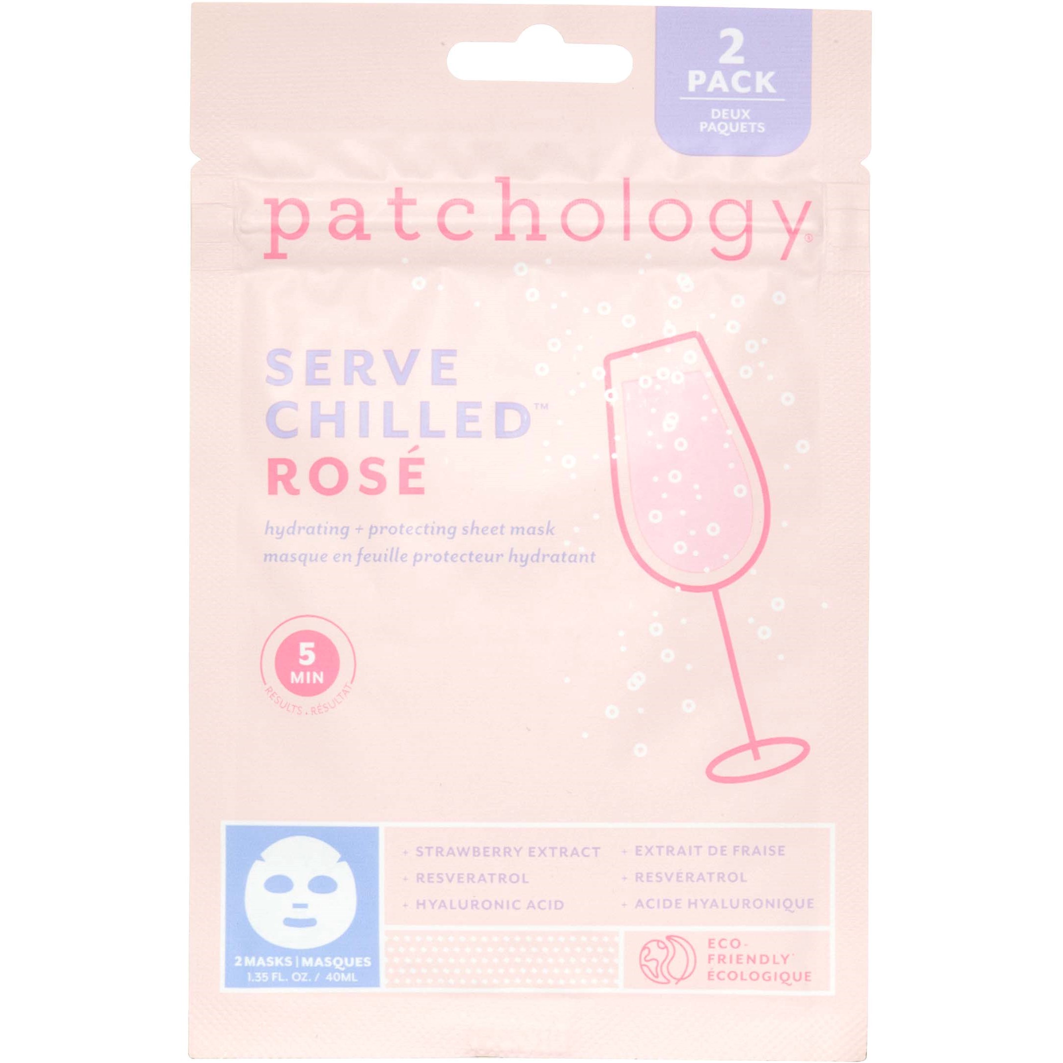 Läs mer om Patchology Chilled Rosé Sheet Masque 2 Pack Duo